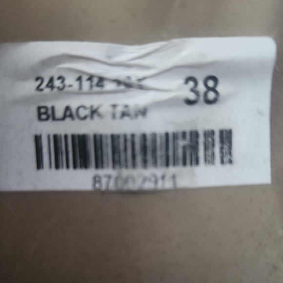 La Pinta Black Brown Leather Sandals Size 38 (US 7.5–8) Slingback Heels - Picture 9 of 9